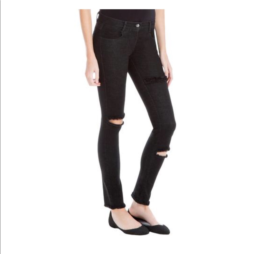 Max Studio London black ripped jeans